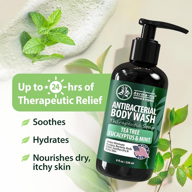 Derma-nu Antifungal Antibacterial Soap & Body Wash - Natural Fungal Treatment with Tea Tree Oil - Image 3